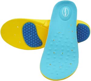 Super Sport Support Memory Foam Orthotics Arch Pads Pain Relief Shoe Insoles, Easily cut your own size, Length 30.5cm (for US men's size 8-12 or Women 9.5-13)